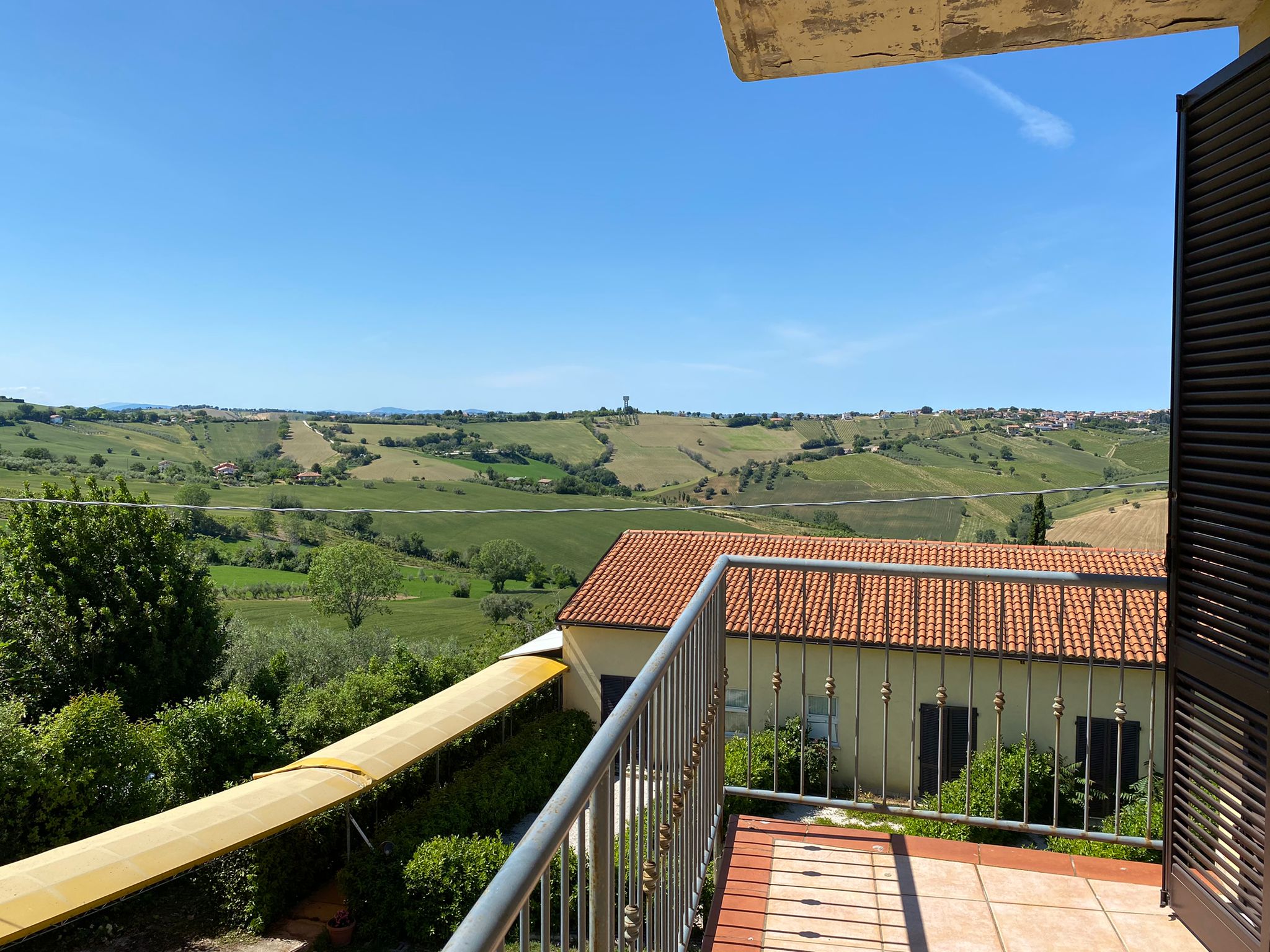 View of the panorama from the balcony of a room